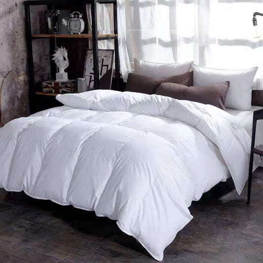 Premium Goose Down Duvet | Winter Warmth & Year-Round Comfort | Twill Weave | White, Gray, Pink & More