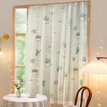 Easy Install Punch-Free Blackout Curtains | Velcro Simple Shading Cloth | Japanese Korean Window Shade